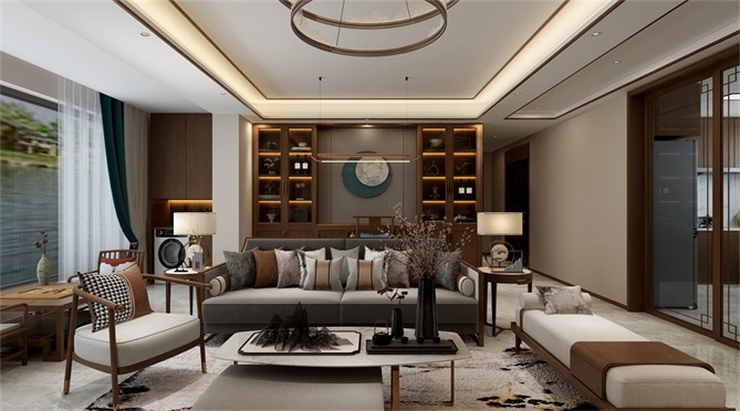 江南學府143平米新中式效果圖 江南學府143平米新中式效果圖