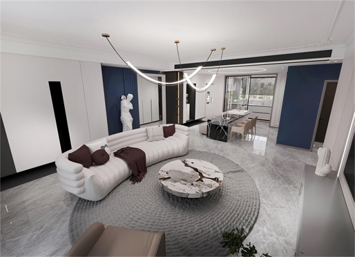 中?！ぞ砰?43平米簡(jiǎn)約輕法式風(fēng)效果圖