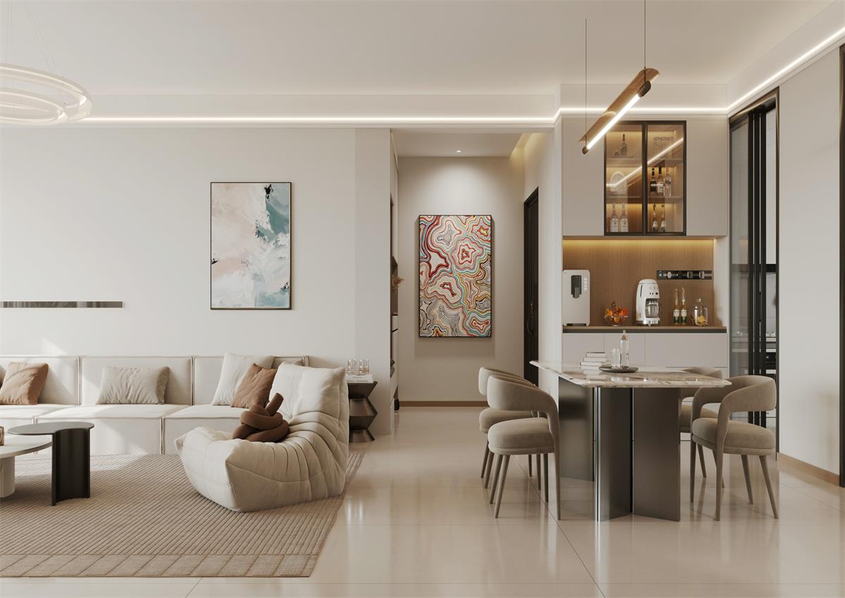 玉庭華府142㎡ | 給喧囂世界按下暫停鍵，現(xiàn)代簡約風(fēng)的松弛感誰能拒絕！