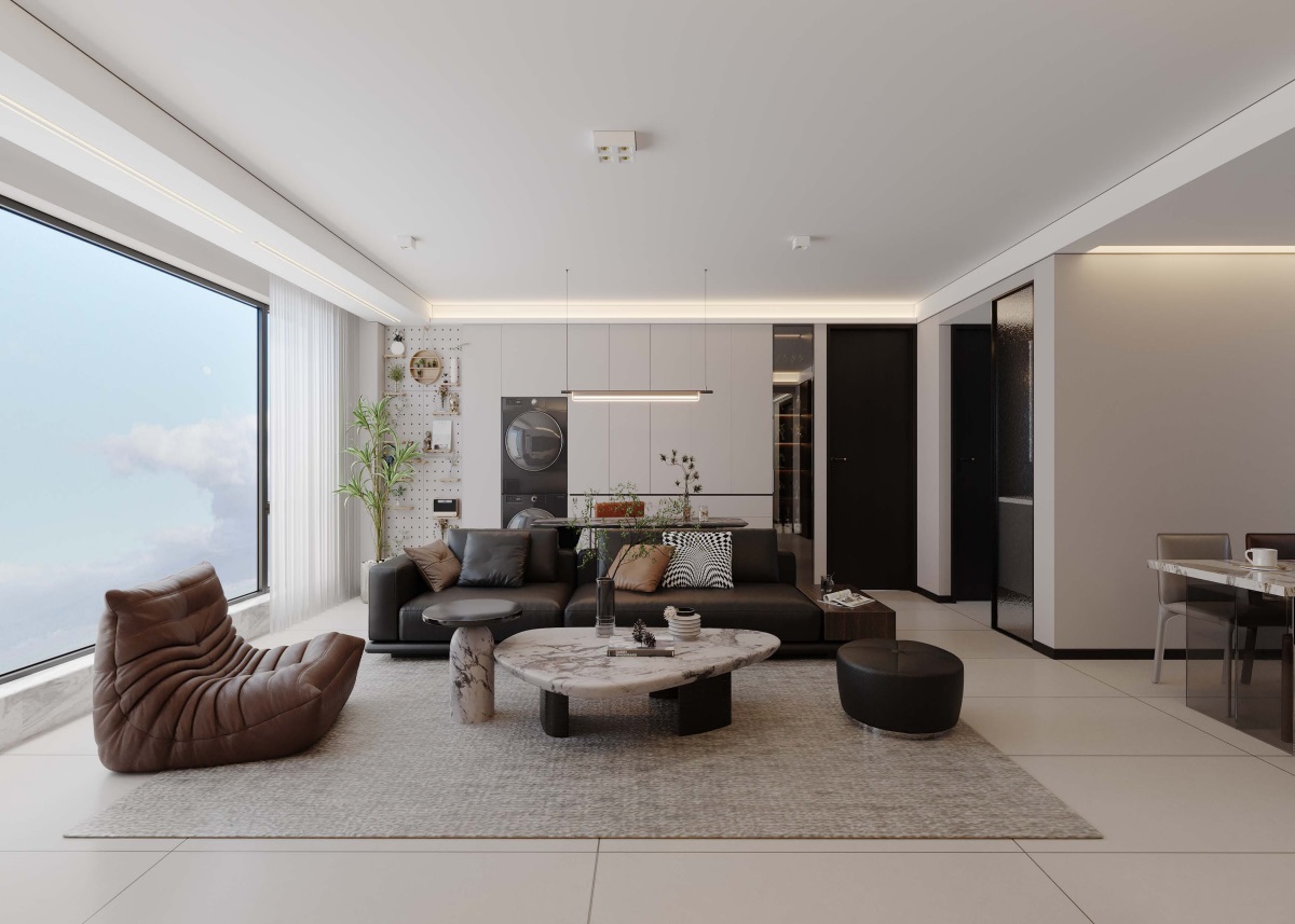 光耀上院128㎡ | 高效“去班味”的舒適現(xiàn)代風(fēng)！開(kāi)啟治愈系慢生活~