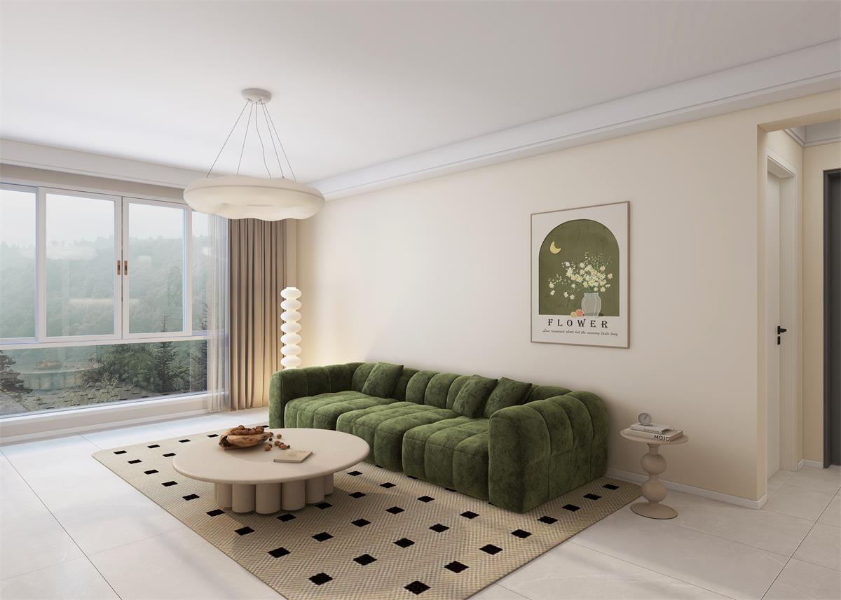 泰雲(yún)庭116㎡ | 奶油白+橄欖綠打造的輕法式小家，清新又自然！